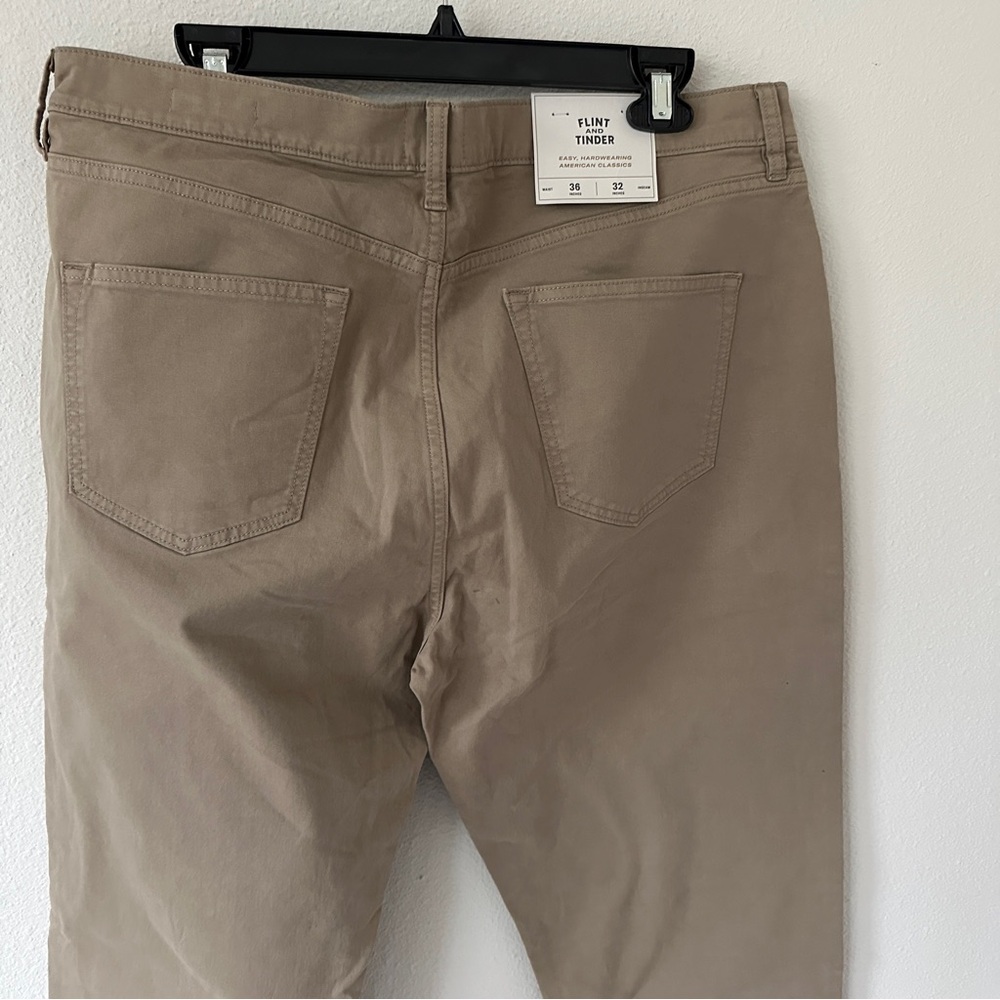 Men’s Huckberry Flint and Tinder Khaki Pants Tapered Fit 36 x 32 NWT - Picture 4 of 9